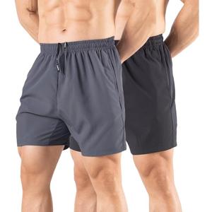 Gaglg Men's 5" Running Shorts 2 Pack Quick Dry Athletic Workout Gym Shorts with Zipper Pockets XL