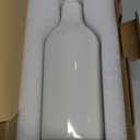 famiware Milkyway 16oz Ceramic Olive Oil Dispenser Bottle, 1 Piece Oil Dispenser for Kitchen with Stainless Steel Pourers, Suitable for Storage Vinegar, Soy Sauce, Coffee Syrup, Liquids, White