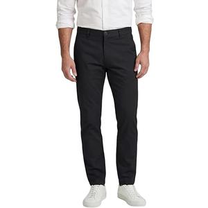 Plaid&Plain Men’s Slim Fit Khaki Pants Men’s Tapered Chino Pants, Black,  32Wx32L