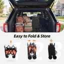 2 x EchoSmile Collapsible Folding Wagon Cart with Compact Storage - 400Lbs Capacity All Terrain Utility Cart for Camping, Beach, Grocery, Garden,Orange