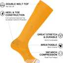 FITRELL 2/3 Pack Baseball Soccer Softball Socks for Kids Youth Men & Women Over-the-Calf Knee High Socks (Multiple Colors) (Gold, S)