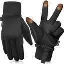 Sukeen Kids Winter Gloves, Soft Warm Touchscreen Anti-Slip Gloves for Kids Boys Girls Cycling Running Sports Outdoor (Medium, Black)