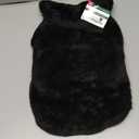 Furhaven Reversible XS Dog Coat, Washable & Insulating w/ Leash Access - Faux Fur & Quilted Fleece Flex-Fit Jacket - Black/Green, Extra Small