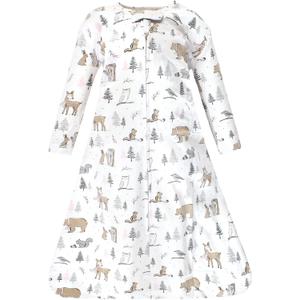 Hudson Baby Unisex Baby Long Sleeve Cotton Jersey Sleeping Bag, Winter Forest, 6-12 Months