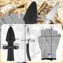 Professional Oyster Shucking Knife, 2CR13 Stainless Steel Oyster Knife, Sturdy Sharpness Opener for All Kinds of Shells, and Level 5 Cut Resistant Glove (XL)