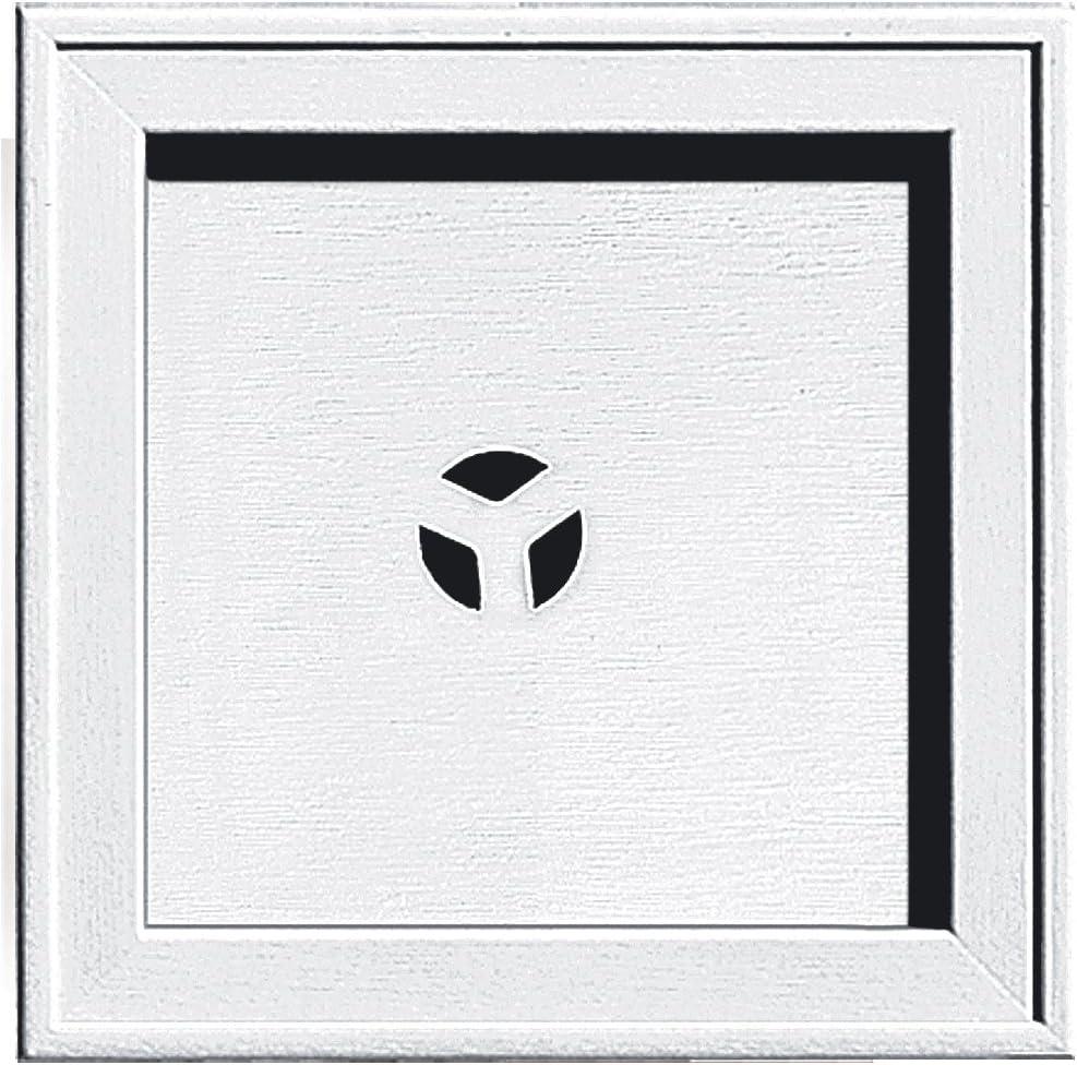 Builders Edge 130110004001 Recessed Square Mounting Block 001, White