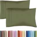 Queen Pillow Cases Set of 2 - Ultra Soft Hotel Quality Pillowcase Covers - Comfy Cozy Bedding for Women, Men, Kids & Teens - Machine Washable Pillow Protectors - 2 Pieces Set - Queen Size Sage Green (30 - Sage Green)