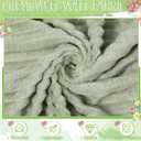 Buryeah 24 Pcs Wedding Flannel Fleece Throw Blanket Bulk with Thank You Card and Ribbon, 50 x 60 in Oeko-TEX Standard 100 Certified Blankets Outdoor Wedding, Guest Party Souvenirs (Sage Green)