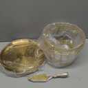 12 Pcs Pizza Stand Set: 4 Metal Stands, 4 Pizza Pans, 4 Spatulas for Weddings, Party(Gold,Round)