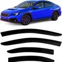 2022-2026 Tape-On Side Window Visor Deflectors for Subaru WRX Smoke Tinted Rain Guards Premium Limited GT 2023 2024 2025