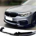 Front Bumper Lip Splitter Spoiler Fit for BMW 5 Series (G30 M Sport Only) M550i/ 530e/ 530i/ 540i 2017 2018 2019 2020 Painted Gloss Black Accessories Air Chin Body Kit