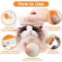 2 x Nepfaivy Cat Steam Brush for Shedding - Steamy Cat Brush for Indoor Cats, Rechargeable Steaming Dog Brush, Pet Spray Hair Removal Comb for Massage, Spritz Defur Comb Mist Water Steamer