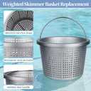 Aluminum Pool Skimmer Basket Replacement Compatible with Pen-tair U-3 & Hayward SP1070, Heavy-Duty Inground Pool Basket with 316 Stainless Steel Comfort Grip Handle