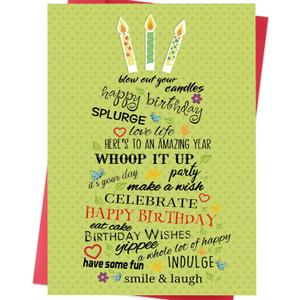 Cute Birthday Card for Her  Best Friend, Wife, Sister or Coworker, Colorful Birthday Gift for Women (SK-071)