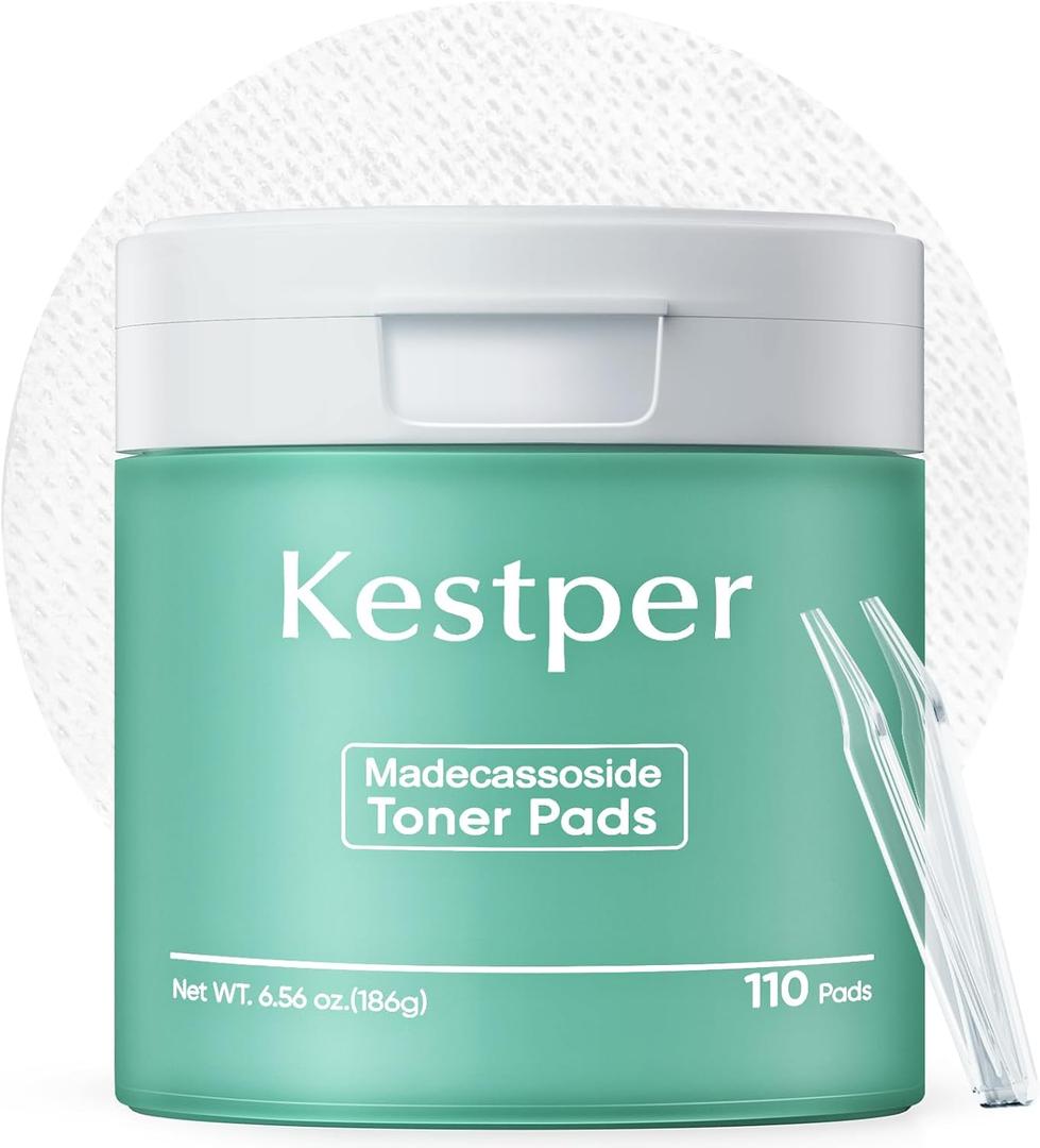 Madecassoside Toner Pads | 110 Pad Calming Face Pads with Centella Asiatica to Soothe,Balance Skin Tone,Fades Blemishes & Spots | Daily Face Skincare (Green)