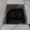 50 Pack (100-Piece) 32 oz Meal Prep Containers Reusable with Lids 3-Compartment, To Go Take Out Plastic Food Storage Containers, Sturdy Leakproof Food Safe, Microwave Freezer Dishwasher Safe, Black