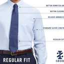 Izod Men's Dress Shirt Regular Fit Long Sleeve Wrinkle Free Stretch Button Down Collar (White, XL)