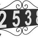 Metal Address Plaque, Address Number, Waterproof, Horizontal & Vertical Mounted Address Sign for House Home Office Street Yard Mailbox (style)