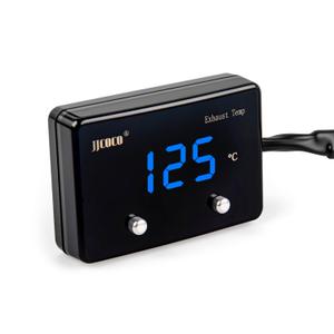 Exhaust Gas Temperature EGT Gauge 1000  Pyrometer Kit - LED Digital Display with EGT Sensor for Diesel Car Motorcycle ATV (Celsius, Blue)