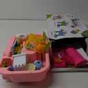 Water Table for Toddlers 1-3Water table with pumpToy Kitchen Sets for kids ages 4-8, Play Sink with Running Water & Electric FaucetIncludes Play Vegetables, Tableware & Fishing Game (Pink)