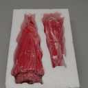 Aneco 4 Pack Velvet Ceramic Christmas Tree Christmas Indoor Decorations Modern Cone Xmas Tabletop Decor for Home Entryway Table Mantel Centerpiece Winter Holiday Party Supplies, Red