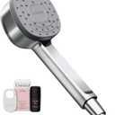 Canopy Handheld Filtered Shower Head & Scalp Massager - High Pressure Shower Head Filter for Hard Water - Reduce Impurities for Healthier Scalp, Skin & Hair - Hair Growth - Chrome