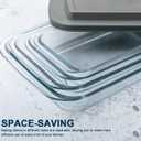 Set of 3 Deep Glass Baking Oven and Dishwasher Gray
