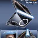 FNTCASE for Samsung Galaxy Z-Fold-8 Case Full Hinge Protection Clear Cover | Compatible with Magsafe, Screen Protector, Anti Yellowing, Military Grade Drop Protection, Shockproof, Transparent Cases