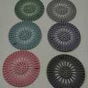 6 Pack Hair Catcher Shower Drain Cover - Rubber Drain Hair Catcher Stopper, Bathtub & Sink Strainer, Universal Fit Slotted Shower Drain Protector for Hair Clog Prevention