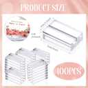 Roowest 100 Pcs Wedding Acrylic Place Card Holders Gifts Clear Table Number Holders 2 Inch Place Stands Acrylic Display Stand for Banquet Menu Dinner Home Party Events Decoration