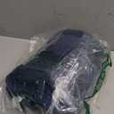 H.VERSAILTEX Navy Blue Bathroom Rugs 2 Piece, Bath Mat Set Slip-Resistant Extra Absorbent Soft and Fluffy Striped Chenille Bath Rugs, Floor Mats Dry Fast Machine Washable (20" x 32"/17" x 24")