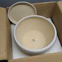 Planter for Indoor Plants 13 Inch - Ceramic Plant Pot with Drainage Hole and Saucer Decorative Round Large Planter Pot for Plants Outdoor Flower Pot for Room Decor White