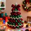 DIY Crochet Christmas Tree Kit for Beginners, Handmade Crochet Christmas Tree Kits - Easy Crochet Kit with Simple Instruction Manual, for Christmas