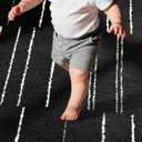 YIHOUSE 5x7 Abstract Striped Area Rug, Modern Washable Stain Resistant Rugs Non Slip, Soft Indoor Floor Carpet for Living Room, Bedroom,Dining Room, Black and White
