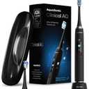 Aquasonic Clinical AQ Ultra-Whitening Smart Toothbrush with Pressure Sensor, LCD Screen & Battery Level Indicator - 2 Brush Heads & Hard Sell Travel Case