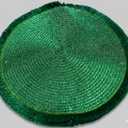 NEW 3 GREEN Metallic PLACEMATS 15" Round Holiday