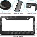 2Pack Carbon Fiber License Plate Frames for Dodgers, Black Aluminum Front & Rear Car Tag Holder Cover, Heavy Duty License Plate Bracket Car Accessories