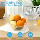 BESTVIP 54oz Clear Plastic Serving Bowls for Party - 12 Pack Angled Disposable Serving Bowls, Party for Chips, Snacks, Fruit, Salad - Bowls for Parties, Daily Use, Catering, Christmas