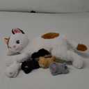 5 Piece Cat Stuffed Animal Set - Mommy Cat with 4 Kittens - Plush Kitty Toys for Kids Age 3-8, Perfect for Gifts (White)