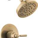 Delta Saylor 14 Series 5-Setting Shower Faucet Set, Brushed Gold Shower Head and Handle Set, Valve Trim Kit, Champagne Bronze T14235-CZ (Valve Not Included)