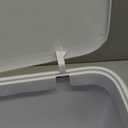 MOPALL Small Bathroom Trash Can with Lid, 2.6 Gallons / 10 L Slim Plastic Garbage Bin with Pop-Up Lid, Mini Waste Basket Can Dog Proof for Kitchen, Bedroom, Office, Laundry, Toilet, Rv, White