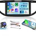 podofo 8 Core 6G+128G Car Radio for Honda CRV 2012 2013 2014 2015 2016, Wireless Apple Carplay Android Auto Car Stereo, 9 IPS Touchscreen with WiFi, GPS, Bluetooth,FM/RDS, 32EQ DSP, Rear Camera