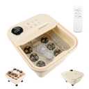 Collapsible Foot Spa Bath Massager with Heat&Bubbles,Remote Control Foot Bath with Detachable Rollers,Precise Temp Control,Hidden Handle,Foldable Foot Soaking Tub for Home Pedicure&Stress Relief
