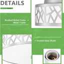 2-Light Flush Mount Ceiling Light,12 inch Modern Ceiling Light Fixture with Brushed Nickel Metal and Frosted Glass Shade for Hallway, Kitchen, Bedroom, 12-inch-1PK
