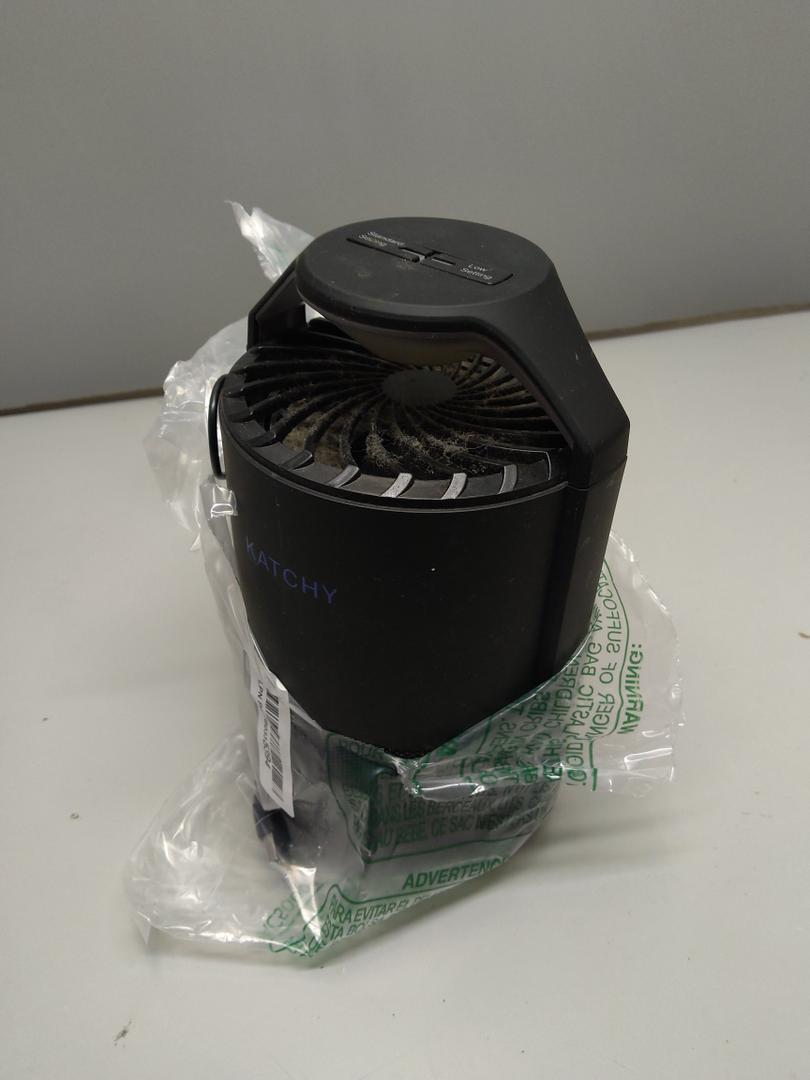 Katchy Flying Insect Trap Indoor – Catcher & Killer for Mosquito, Fruit Fly, Gnat & Small Moth – Non-Zapper with Suction & Blue Light – Ideal for Indoor Spaces, Kitchen & Plants (Original, Black)