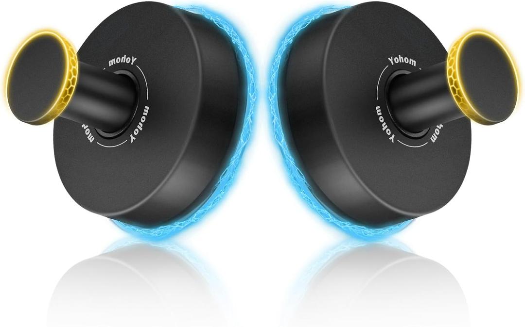 YOHOM Suction Cup Hooks for Shower Bathroom Cup Wall for Inside Vacuum Windows (2 Metal Matte Black, 2 Metal Matte Black)