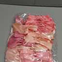 48 Pcs Christmas Tie Bows Pastel Satin Ribbon Bows with Twist Tie Craft for Christmas Tree Gift Wrapping Wedding Birthday Baby Shower (5 x 7 Inch,Pink)