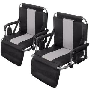 GREEN PARTY Stadium Seat for Bleachers Portable Outdoor Floor Folding Stadium Chair with Armrest, Back Support, Cup Holder, Mesh Bag and Hide Hooks GREEN PARTY Stadium Seat for Bleachers Portable Outdoor Floor Folding Stadium Chair with Armrest, Back Support, Cup Holder, Mesh Bag and Hide Hooks