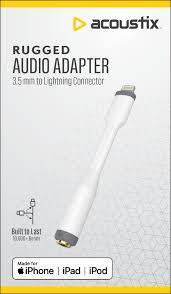Acoustix™ Rugged Audio Adapter, 3.5 mm (White)