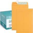 Eupako Catalog Envelopes 6x9 Small Brown Envelopes Self Seal 250 Pack for Mailing, Organizing, Storage (6x9 Inches, Brown)